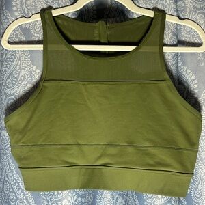 Zyia All Star Sports Bra XXL Olive Green High Impact Racerback Workout Gym